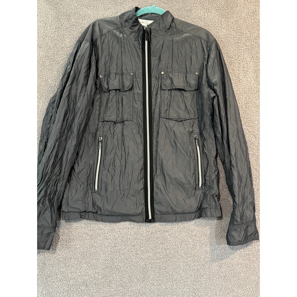Kenneth Cole NY men's utility jacket XL gray lightweight windbreaker pockets